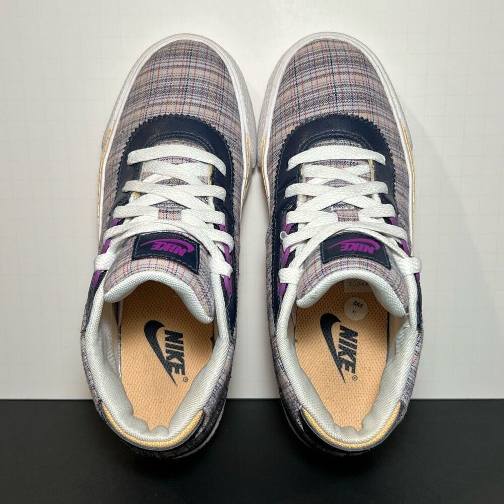 Womens *RARE* NIKE Hachi Textile Purple Plaid Casual Lace Up Sneakers / Size 6 - Picture 5 of 8